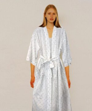 Blue Queen cotton robe/wrap